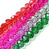 Transparent Painted Glass Beads Strands DGLA-A034-T8mm-A24-2