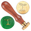 Golden Tone Brass Sealing Wax Stamp Head AJEW-WH0208-853-1