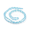 Electroplated Opaque Glass Beads Strands EGLA-L015-FR-B02-3