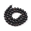 Natural Black Tourmaline Beads Strands G-F666-05-10mm-3