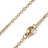 Ion Plating(IP) 304 Stainless Steel Cable Chain Necklace for Men Women NJEW-K245-024A-2