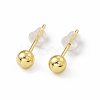 Brass Tiny Ball Stud Earrings for Women EJEW-P211-02G-1
