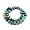 Assembled Synthetic Chrysocolla and Lapis Lazuli Beads Strands G-G823-07-12mm-2