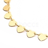Brass Heart Link Chain Necklaces NJEW-JN03184-01-2