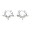 Rack Plating Brass Spike Hoop Earrings for Women EJEW-D059-22P-1
