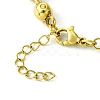 Ion Plating(IP) 304 Stainless Steel Oval Link Chain Bracelets for Women BJEW-C066-04G-3