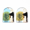 Transparent Printed Acrylic Pendants KY-S163-294-2