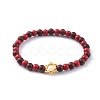 Natural Rosewood Beads Stretch Bracelets BJEW-JB04662-2