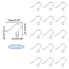 Unicraftale 300Pcs 316 Surgical Stainless Steel Earring Hooks STAS-UN0044-31-2