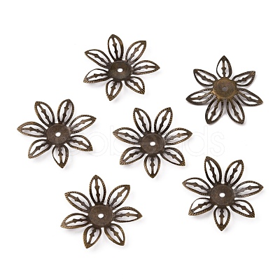 Multi-Petal Iron Bead Caps IFIN-WH0070-04AB-1