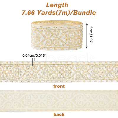 Ethnic Style Embroidery Polyester Ribbon OCOR-WH0046-14A-1