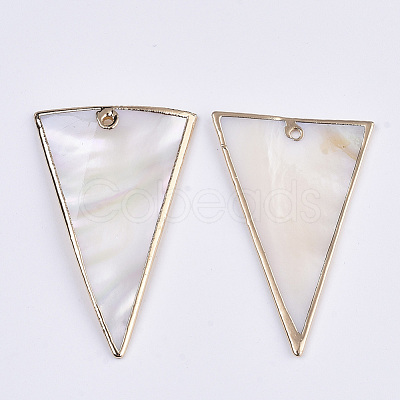 Natural Freshwater Shell Pendants X-SSHEL-R045-11-1