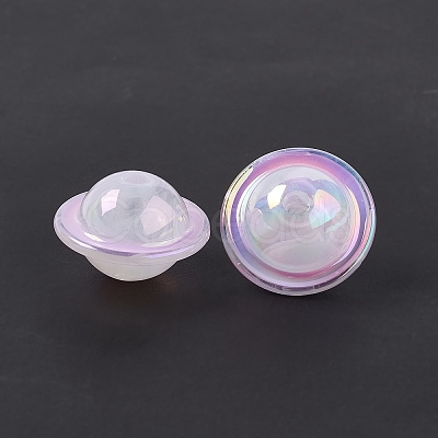 UV Plating Rainbow Iridescent Acrylic Beads PACR-M003-11A-1