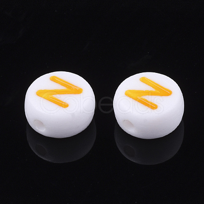 Initial Acrylic Beads OACR-E001-20N-1