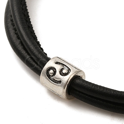 PU Leather Round Cord Multi-strand Bracelets SJEW-K002-07C-1