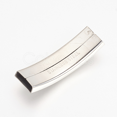 Tarnish Resistant 201 Stainless Steel Slide Charms STAS-R092-01-1