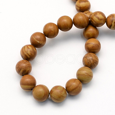 Natural Tigerskin Jasper Round Beads Strands X-G-S166-6mm-1