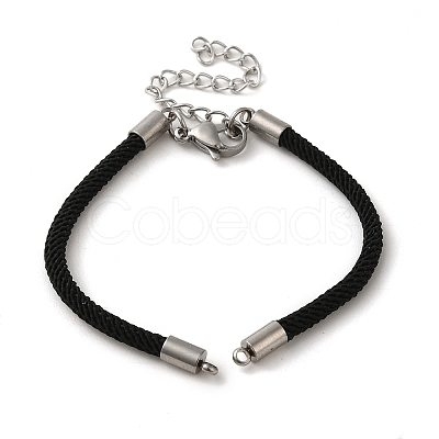 Milan Cord & 304 Stainless Steel Bracelets Making MAK-H004-01A-P01-1