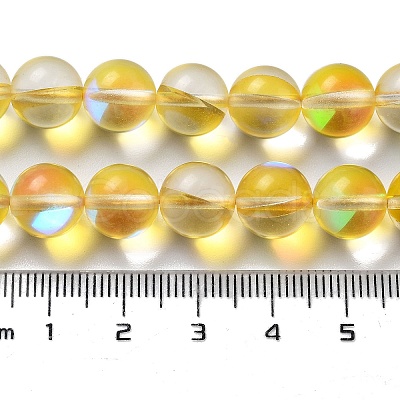 Synthetic Moonstone Beads Strands G-P528-J03-11-1