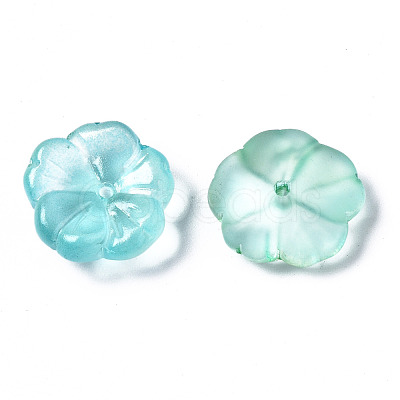 Transparent Spray Painted Glass Beads GLAA-Q089-003-E001-1-1