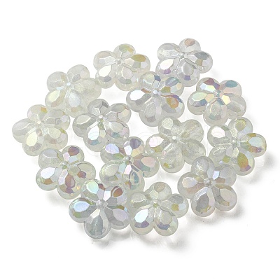 UV Plating Luminous Transparent Acrylic Beads OACR-P010-16B-1