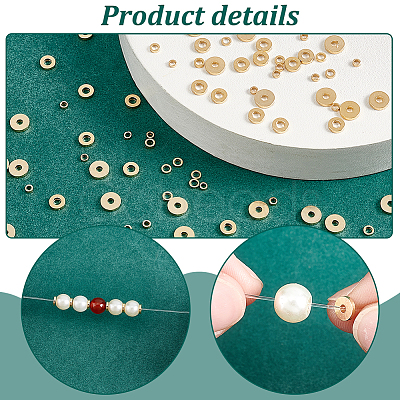 PandaHall Elite 120Pcs 4 Styles Brass Spacer Beads KK-PH0006-88-1