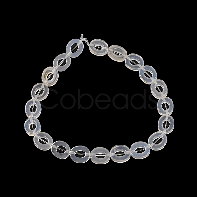 Natural White Agate Beads Strands G-M439-A18-01-1