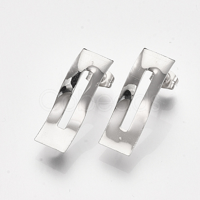 Non-Tarnish 304 Stainless Steel Stud Earring Findings STAS-S079-53B-1