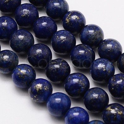 Grade A Natural Lapis Lazuli Round Bead Strands X-G-M264-13-1