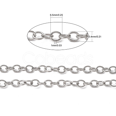 Tarnish Resistant 304 Stainless Steel Cable Chains X-CHS-R009-10-1