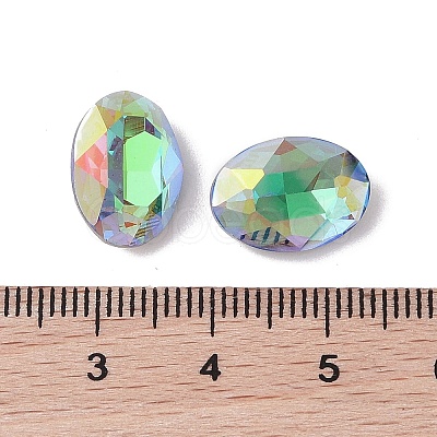 Glass Rhinestone Cabochons RGLA-L029-02B-SPLA-1