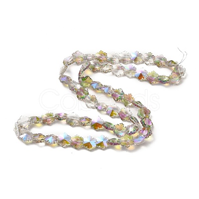 Transparent Electroplate Glass Beads Strands EGLA-E030-01A-01-1