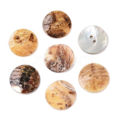 2-Hole Mother of Pearl Buttons SHEL-T012-43D-1