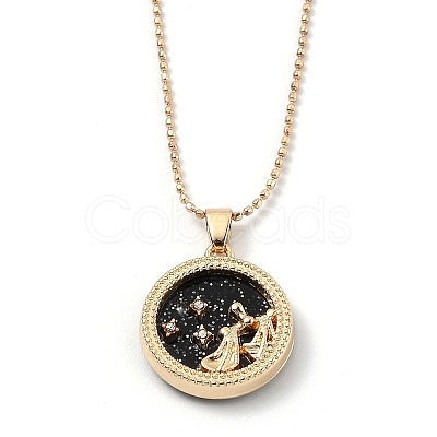 Alloy Rhinestone Pendant Necklaces NJEW-H306-A04-G-1