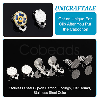 Unicraftale 304 Stainless Steel Clip-on Earring Findings STAS-UN0018-16P-1