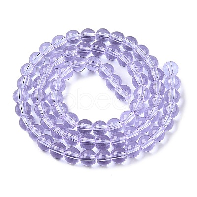 Transparent Glass Beads Strands GLAA-T032-T6mm-01-1