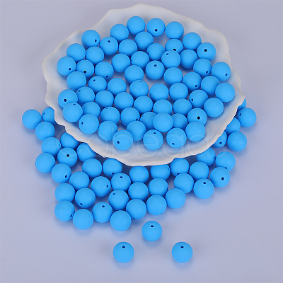 Round Silicone Focal Beads SI-JX0046A-14-1