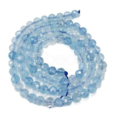 Natural Aquamarine Beads Strands G-L587-A02-02-1