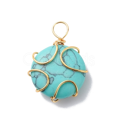 Synthetic & Natural Gemstone Pendant PALLOY-JF01916-1