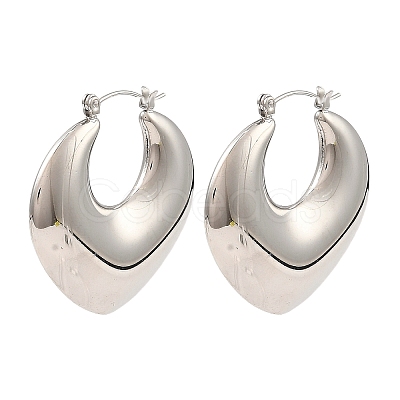 Non-Tarnish 304 Stainless Steel Hoop Earrings for Women EJEW-G358-06P-1