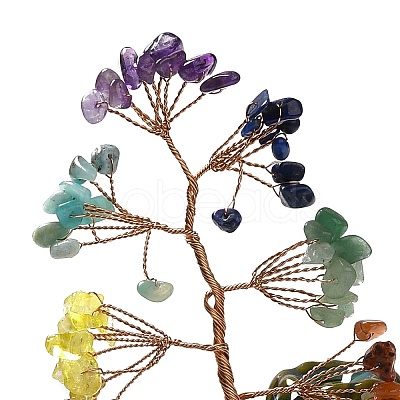 Gemstone Chips Tree Decorations AJEW-P120-A01-1