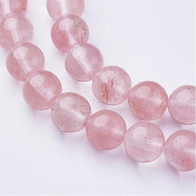 Cherry Quartz Glass Beads Strands GSR054-1