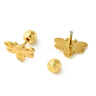 Ion Plating(IP) 304 Stainless Steel Ear Studs EJEW-Q801-10G-1