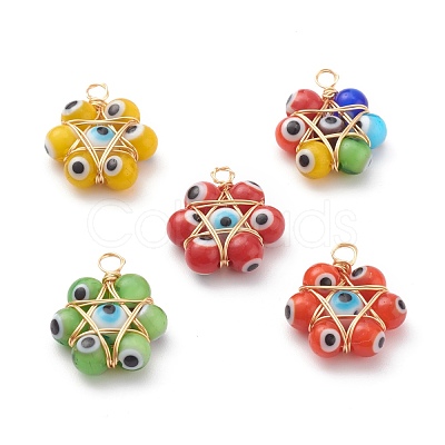 Handmade Lampwork Pendants PALLOY-JF00618-1