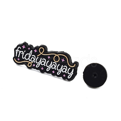 Black Alloy Brooches JEWB-S018-04D-1