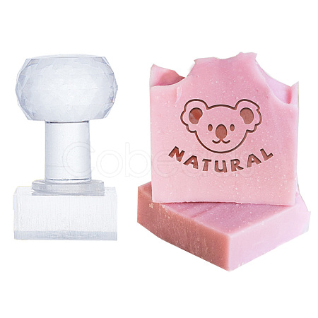 Clear Acrylic Soap Stamps with Big Handles DIY-WH0437-014-1