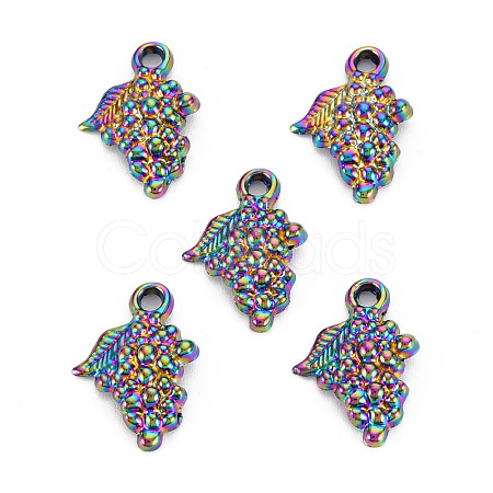 Autumn Theme Rainbow Color Alloy Pendants PALLOY-S180-259-NR-1