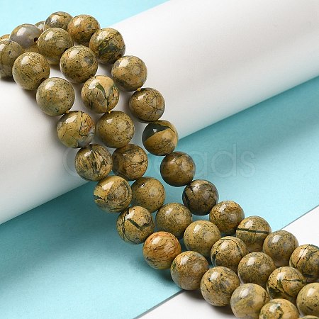 Natural Verdite Stone Beads Strands G-P515-A03-01-1