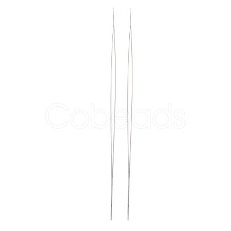 Iron Collapsible Big Eye Beading Needles TOOL-R095-04-1
