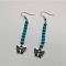 Bohemian Tassel Synthetic Turquoise & Alloy Dangle Earrings for Women